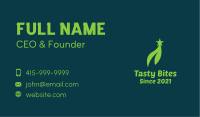 Green Star Leaf  Business Card Image Preview