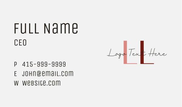 Elegant Feminine Brand Letter  Business Card Design Image Preview