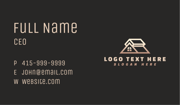 House Attic Roofing Business Card Design Image Preview