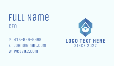 Distilled Water Droplet  Business Card