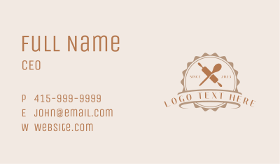 Bread Baking Rolling Pin Business Card Image Preview