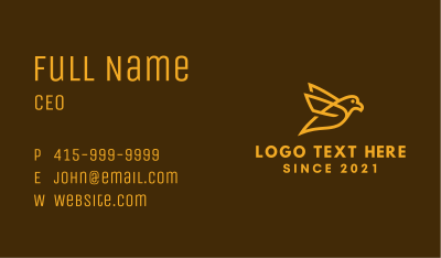 Golden Canary Outline Business Card Image Preview