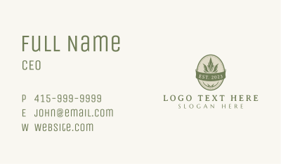 Organic Weed Badge Business Card Image Preview
