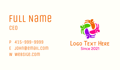 Multicolor Happy People Business Card