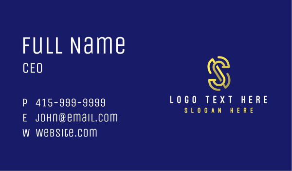 Professional Security Company Letter S Business Card Design