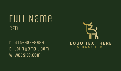 Luxury Deer Outline  Business Card Image Preview