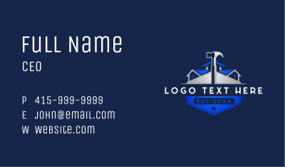 Contractor Hammer Builder Business Card Image Preview