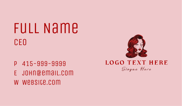 Woman Beauty Glam Business Card Design Image Preview