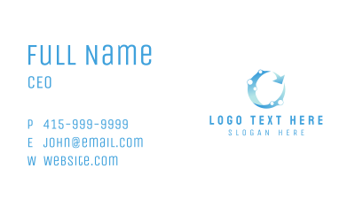 Water Bubble Cycle Business Card Image Preview