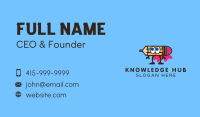 Cute Pencil Superhero Business Card Image Preview