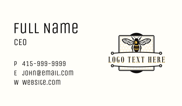 Wasp Bee Honey Business Card Design Image Preview