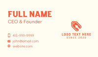 Orange Arrow Price Tag Business Card Preview