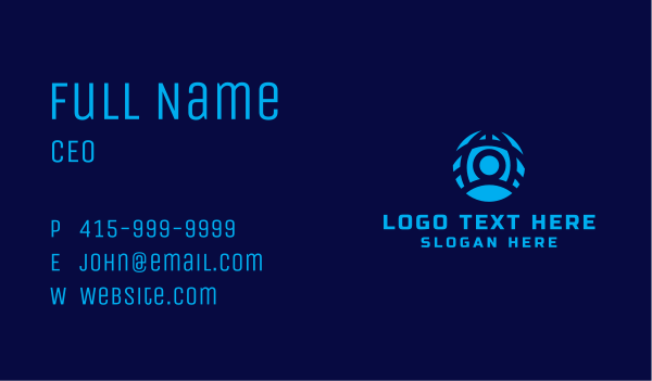 Human Globe Profile Business Card Design Image Preview