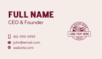 Red Home Roof Repair Business Card Design