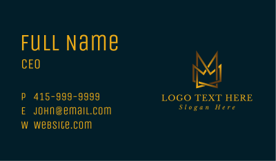 Letter M Crown Business Card