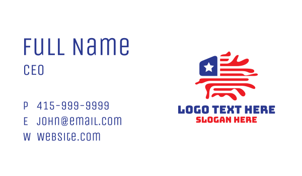 USA Geography Flag Business Card Design