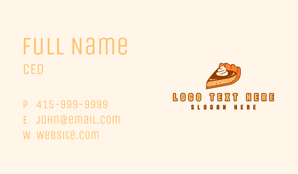 Pumpkin Cake Dessert Business Card Design Image Preview