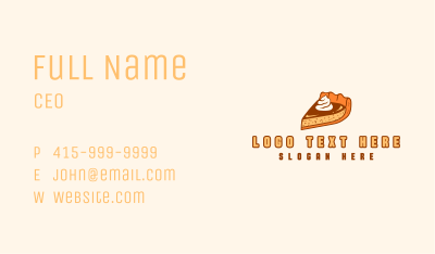 Pumpkin Cake Dessert Business Card Image Preview