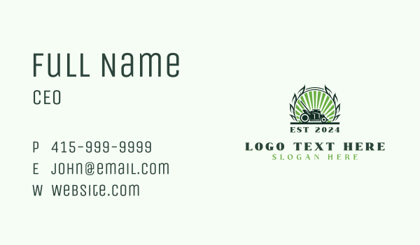 Mower Garden Landscaping Business Card Design Image Preview