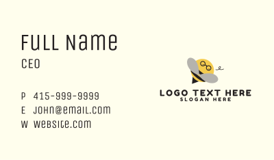 Cute Nerd Bee  Business Card Image Preview