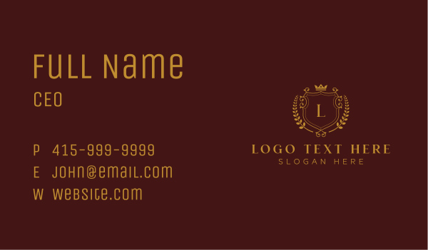 Luxe Royalty Lettermark Business Card Design Image Preview