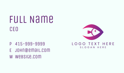 Purple Fish Animal Business Card Image Preview