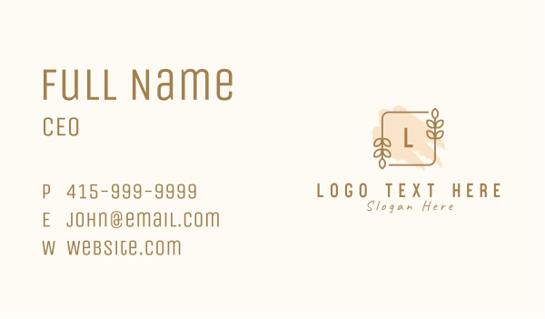 Wheat Bakery Lettermark Business Card Design Image Preview