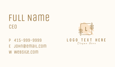 Wheat Bakery Lettermark Business Card Image Preview