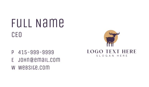 Wild Deer Animal Conservation Business Card Design Image Preview
