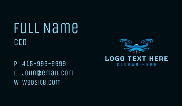 Aerial Drone Signal Business Card Design Image Preview