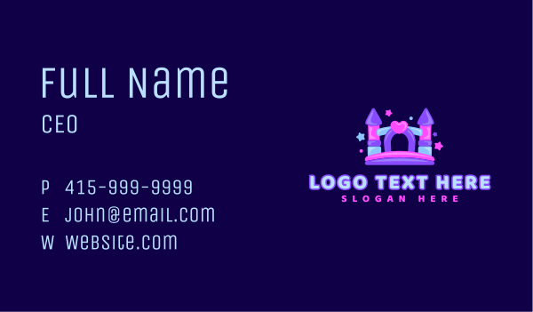 Toy Castle Playground Business Card Design Image Preview
