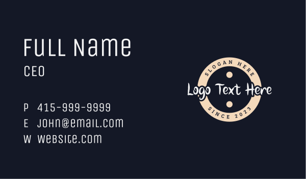 Apparel Branding Wordmark Business Card Design Image Preview