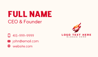 Flame Bird Phoenix Business Card Design