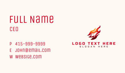 Flame Bird Phoenix Business Card Image Preview
