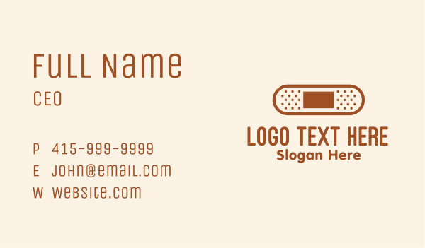 Red Monoline Bandage Business Card Design Image Preview