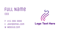 Gradient Purple Smoke Outline Business Card Image Preview