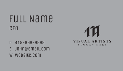 Gothic Letter M Business Card Image Preview