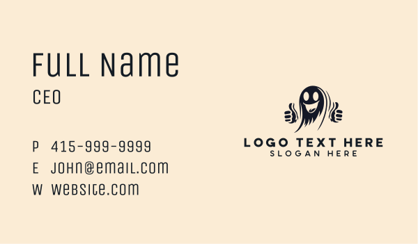 Creepy Ghost Spirit Business Card Design Image Preview