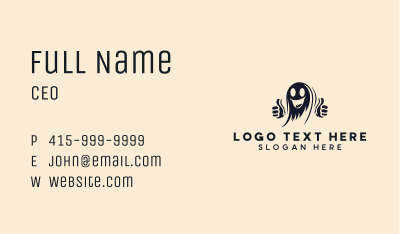 Creepy Ghost Spirit Business Card Image Preview