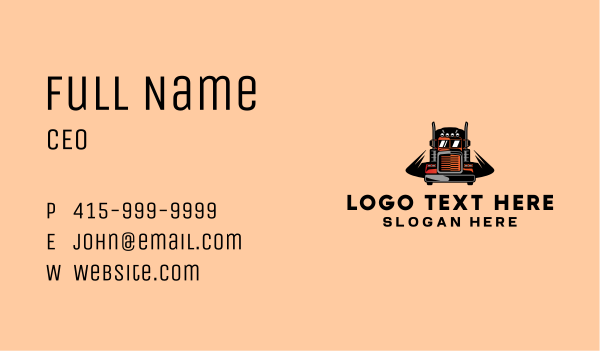 Truck Logistics Delivery  Business Card Design Image Preview