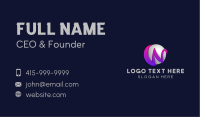 Tech Business Letter W Business Card Image Preview