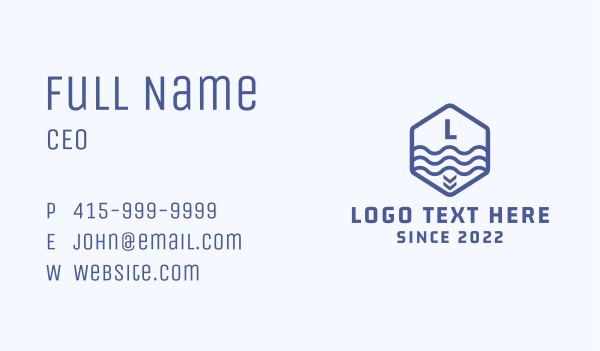 Blue Marine Sign Letter  Business Card Design Image Preview