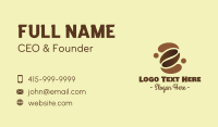 Brown Coffee Bean Business Card Design