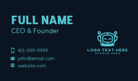 Cybernetic Programmer Robot Business Card Image Preview