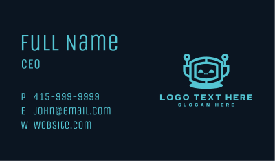 Cybernetic Programmer Robot Business Card Image Preview