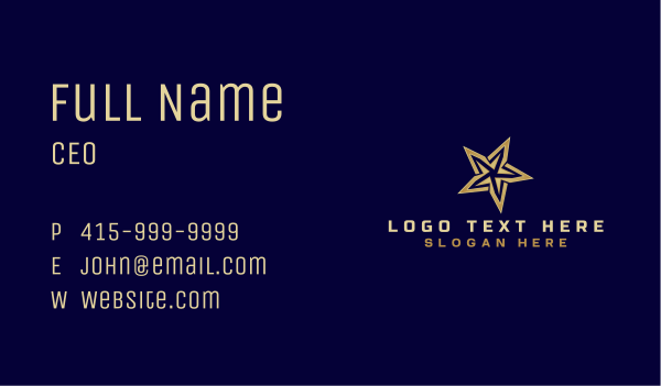 Luxury Star Studio Business Card Design Image Preview