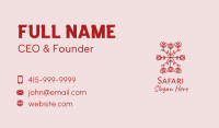 Red Rose Pattern Business Card Image Preview