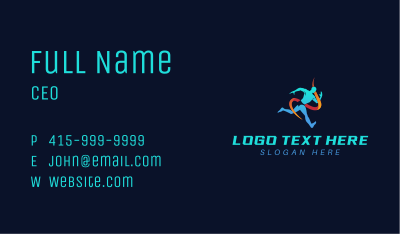 Running Athlete Exercise Business Card Image Preview