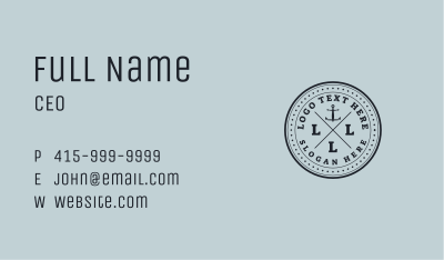 Nautical Sea Anchor Business Card Image Preview