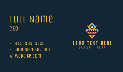 Pixel Arcade Robot Business Card Image Preview